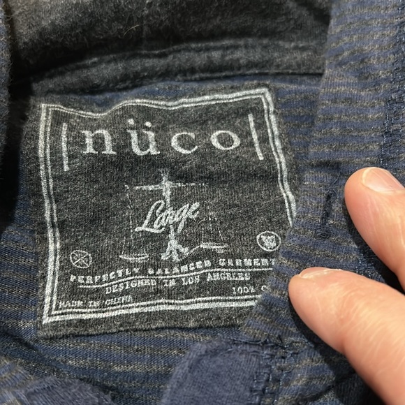 Vintage Lightweight Striped Quarter Button Henley Hoodie Size Large - Picture 3 of 9